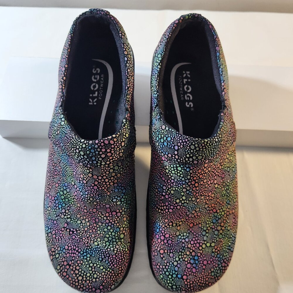 Klogs Multicolor Dot Slip-On Clogs Women’s Size 8.5 Slip Resistant Non Marking‎
